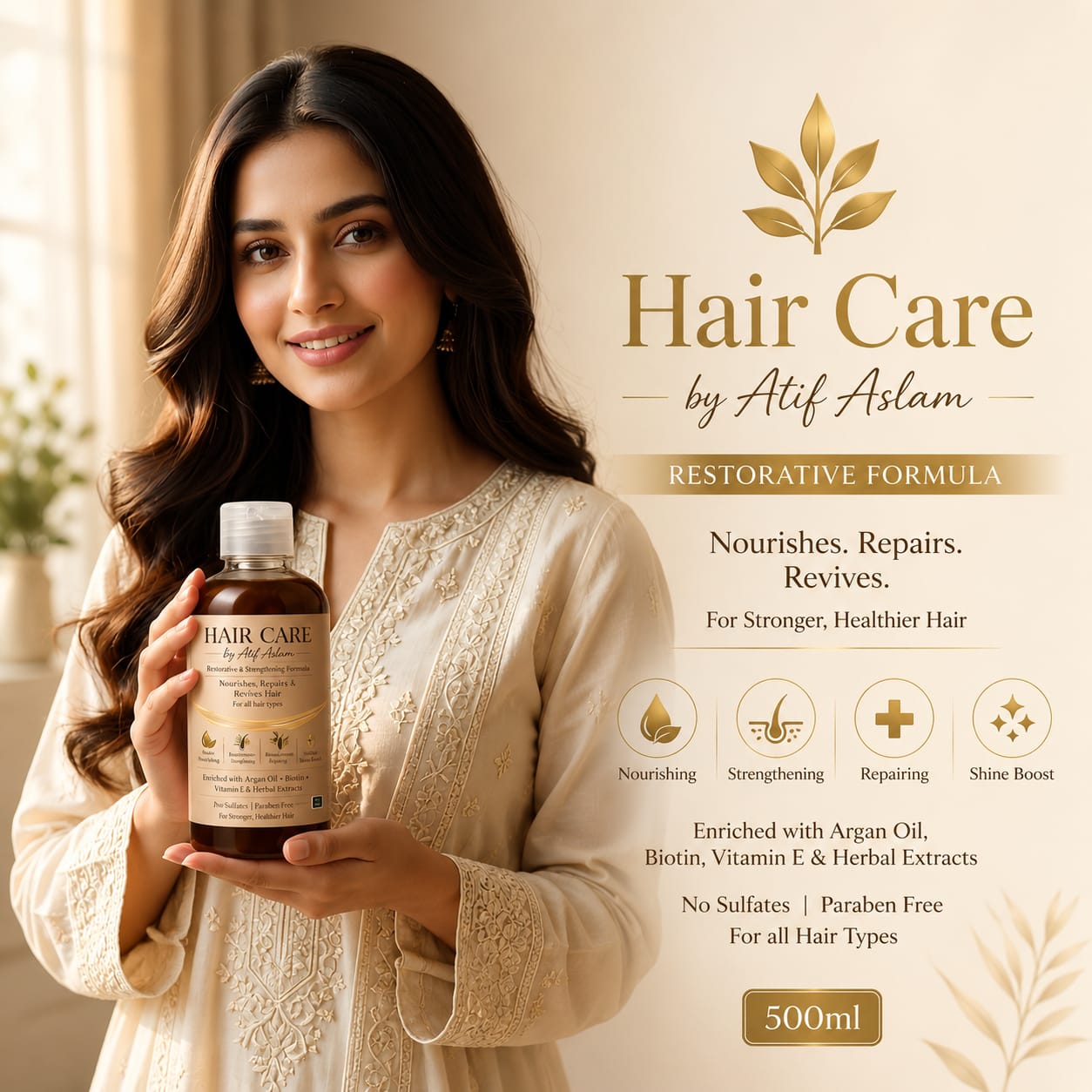 Hair Care by Atif Aslam – Nourishing & Repair Shampoo